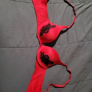 Victorias secret red push up bra 34A